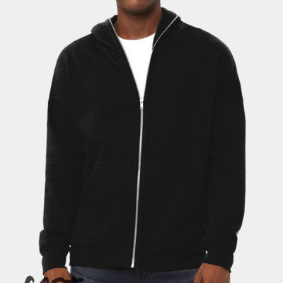 FWD Fashion Unisex Full-Zip Fleece with Zippered Hood Thumbnail