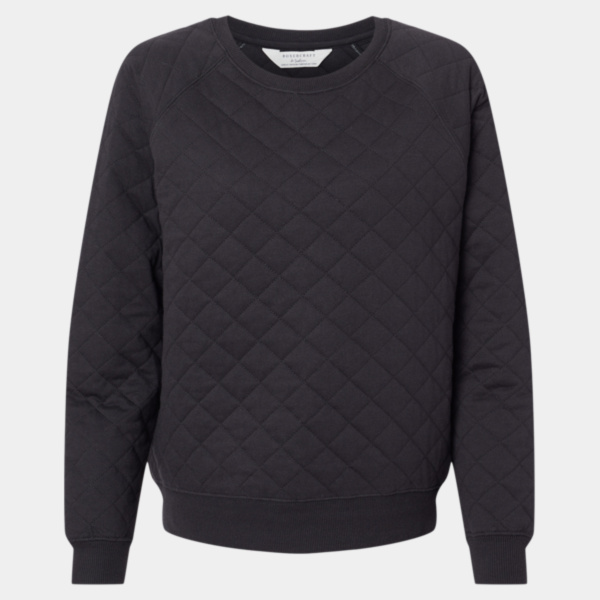 Women's Quilted Crewneck Pullover Thumbnail