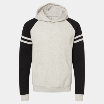 Unisex Nublend® Varsity Colorblocked Raglan Hooded Sweatshirt Thumbnail