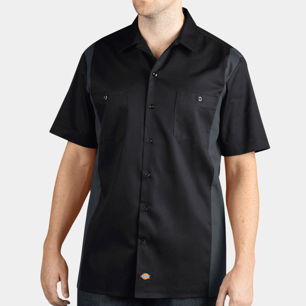 Men's Two-Tone Short-Sleeve Work Shirt Thumbnail