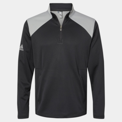 Men's Textured Mixed Media Quarter-Zip Pullover Thumbnail