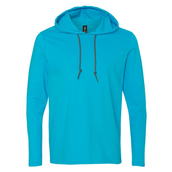 Unisex Softstyle® Lightweight Hooded Long Sleeve T-Shirt Thumbnail