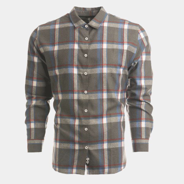 Ladies' Yarn-Dyed Long Sleeve Plaid Flannel Shirt Thumbnail