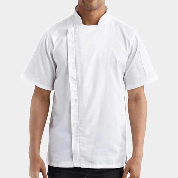 Unisex Zip-Close Short Sleeve Chef's Coat Thumbnail