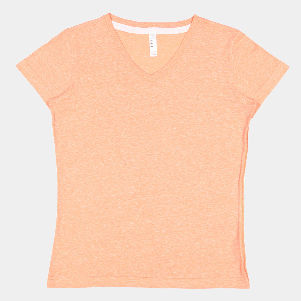 Ladies' V-Neck Harborside Melange Jersey T-Shirt Thumbnail