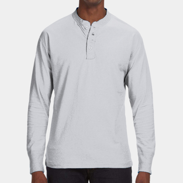 Men's Vintage Brushed Jersey Henley Thumbnail