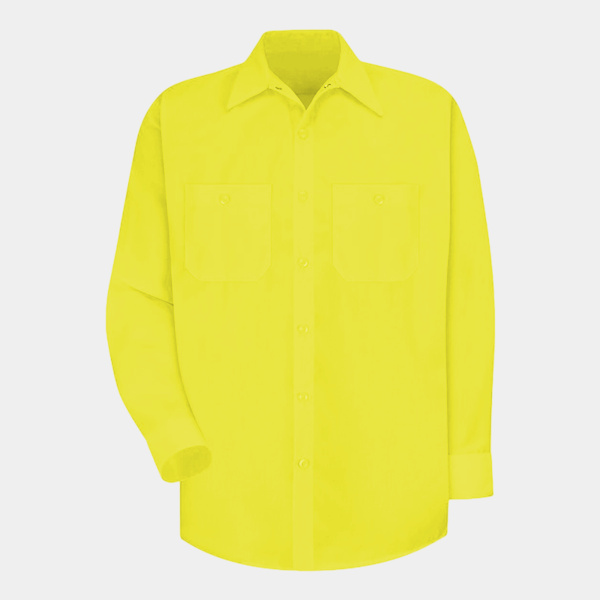 Men's Enhanced Visibility Long Sleeve Work Shirt Thumbnail