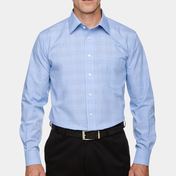 Men's Crown Collection® Glen Plaid Woven Shirt Thumbnail