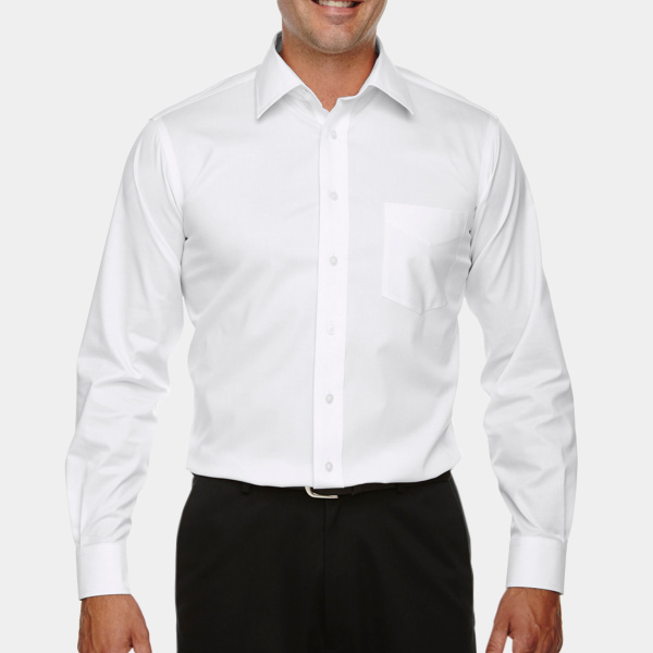 Men's Crown Collection® Tall Solid Stretch Twill Woven Shirt Thumbnail