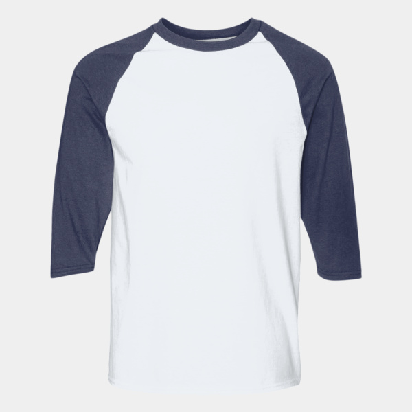 Unisex Heavy Cotton™ Raglan Three-Quarter Sleeve T-Shirt Thumbnail