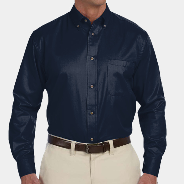Men's Tall Easy Blend™ Long-Sleeve Twill Shirt with Stain-Release Thumbnail