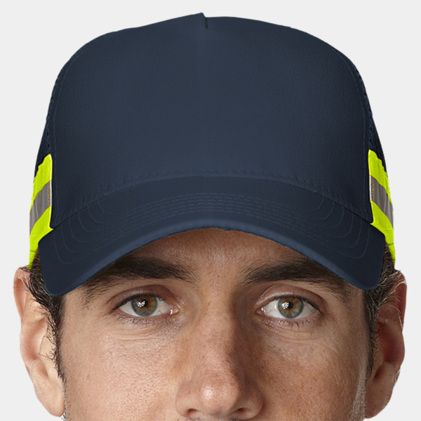 Trucker Reflector High-Visibility Constructed Cap Thumbnail