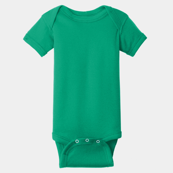 Infant Short Sleeve Baby Rib Bodysuit Thumbnail