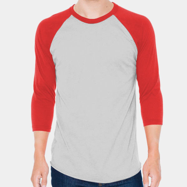 Unisex 50/50 Raglan Three-Quarter Sleeve Tee Thumbnail