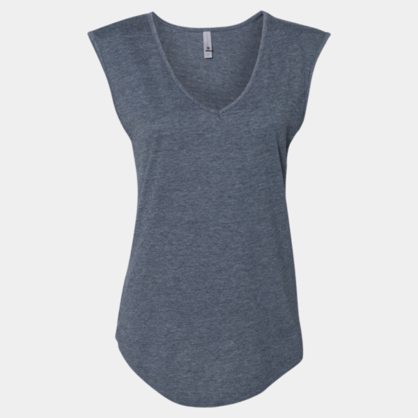 Women's Festival Sleeveless Deep V-Neck T-Shirt Thumbnail