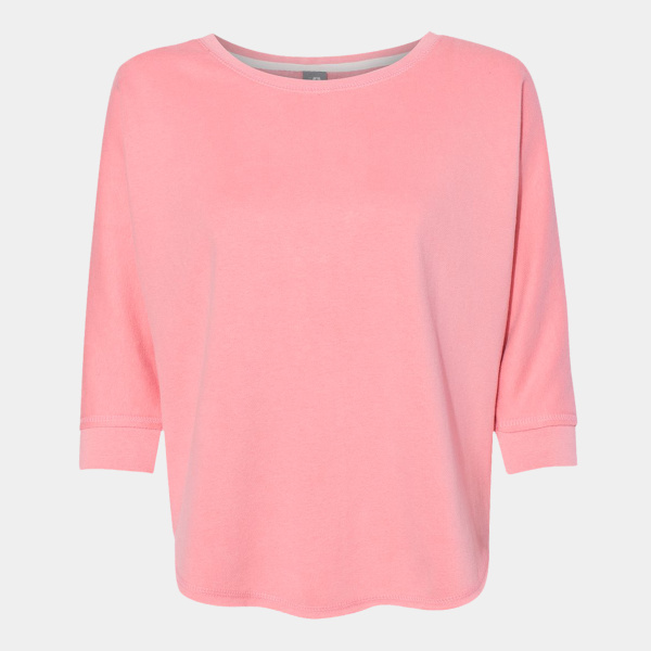 Women's Lounge Fleece Dolman Crewneck Sweatshirt Thumbnail