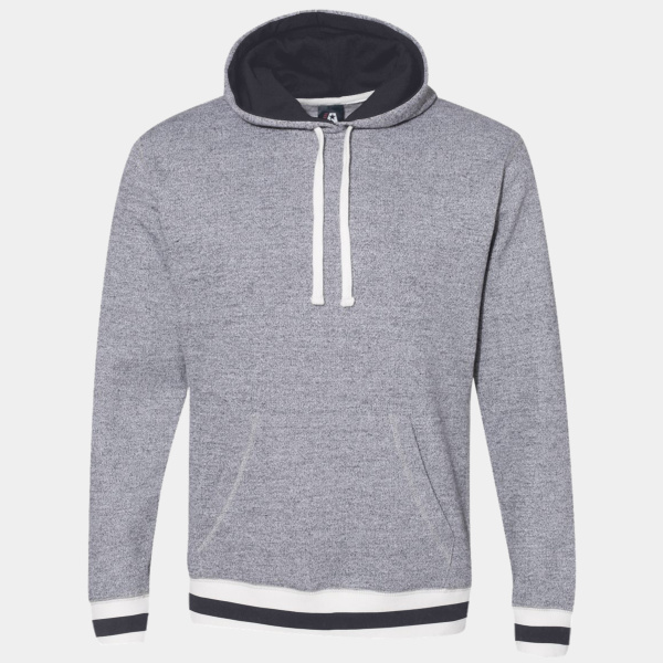Unisex Peppered Fleece Lapover Hooded Sweatshirt Thumbnail