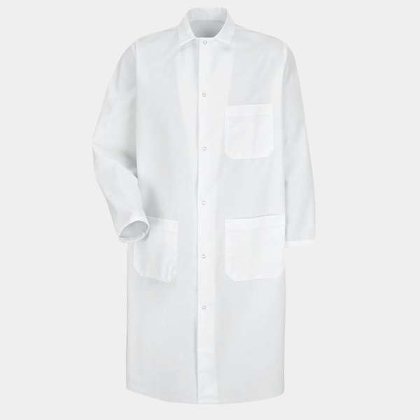 Unisex Butcher Coat with Exterior Chest Pocket Thumbnail