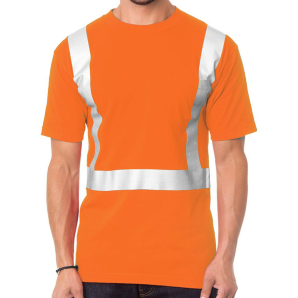Unisex USA-Made 50/50 High Visibility Pocket T-Shirt Thumbnail