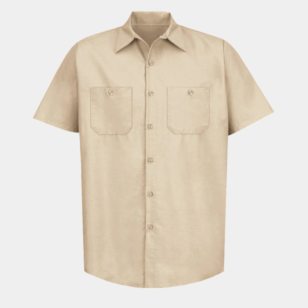 Men's Tall Industrial Short Sleeve Work Shirt Thumbnail