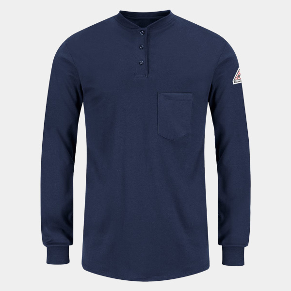 Women's Long Sleeve Tagless Henley Shirt Thumbnail