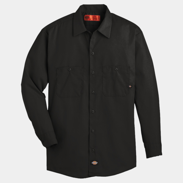 Men's Tall Industrial Long Sleeve Work Shirt Thumbnail