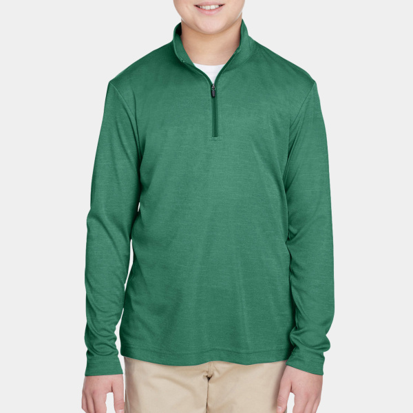 Youth Zone Sonic Heather Performance Quarter-Zip Thumbnail