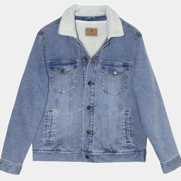 Unisex Sherpa-Lined Denim Jacket Thumbnail