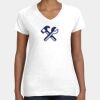 Women's Fine Jersey V-Neck Tee Thumbnail