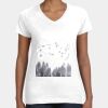 Women's Fine Jersey V-Neck Tee Thumbnail