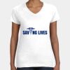 Women's Fine Jersey V-Neck Tee Thumbnail