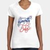 Women's Fine Jersey V-Neck Tee Thumbnail