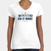 Women's Fine Jersey V-Neck Tee Thumbnail