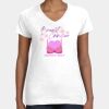 Women's Fine Jersey V-Neck Tee Thumbnail