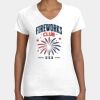 Women's Fine Jersey V-Neck Tee Thumbnail