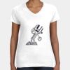 Women's Fine Jersey V-Neck Tee Thumbnail