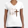 Women's Fine Jersey V-Neck Tee Thumbnail